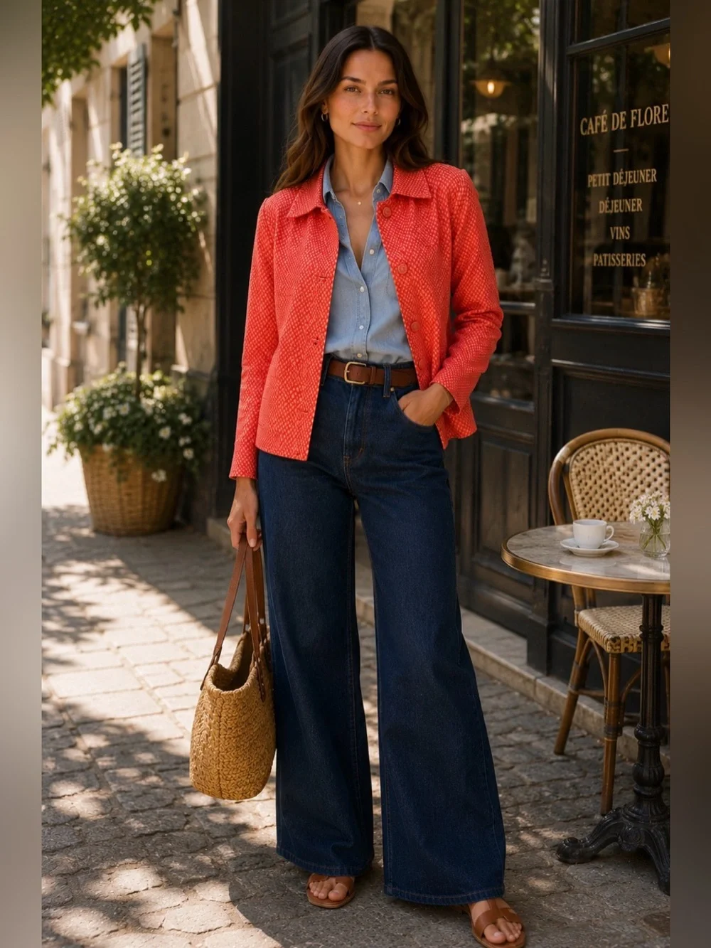 CAbi Topper Jacket Orange Textured Knit Blazer – Chic Statement‎ Jacket